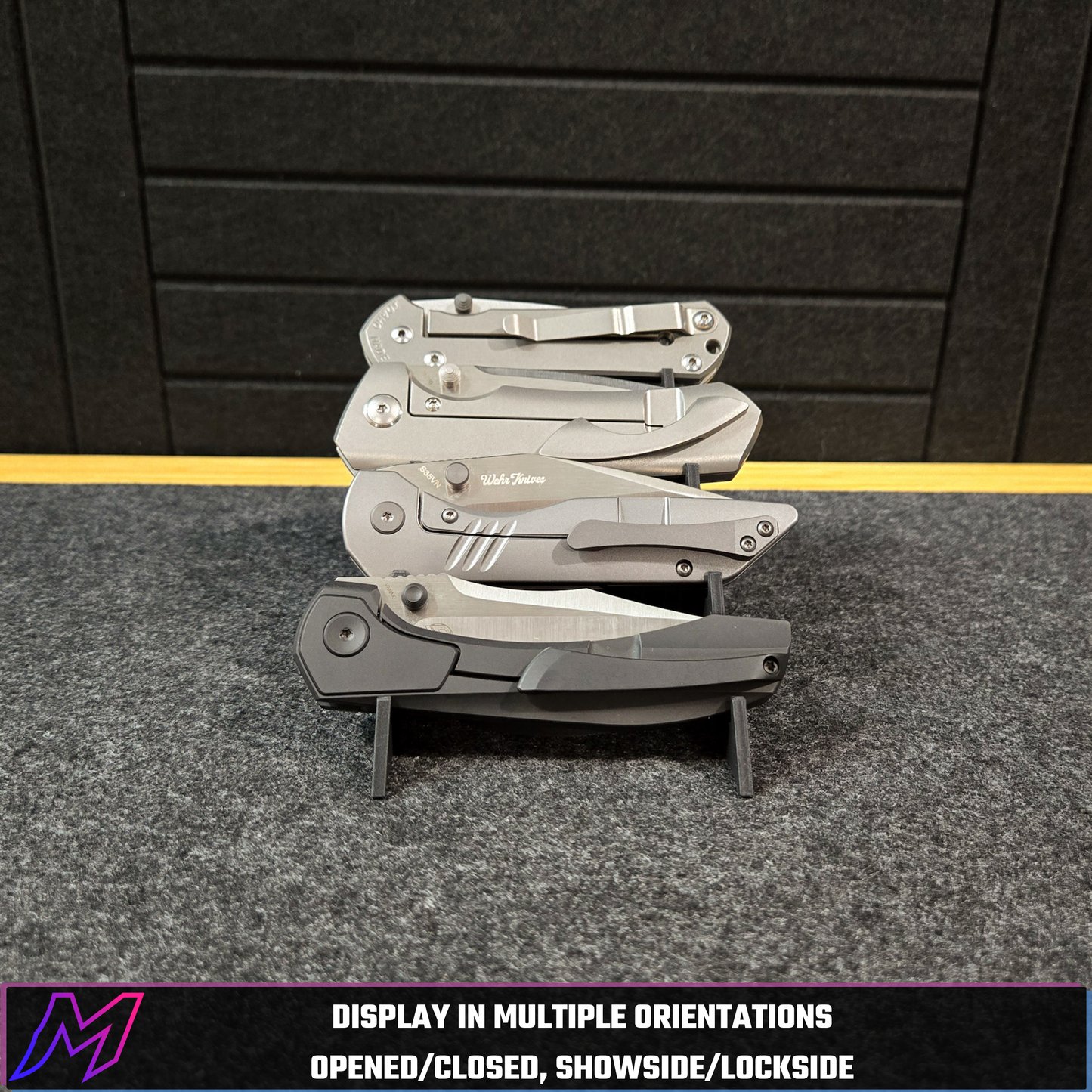Parabola IV | Curved 4-Knife Display Stand