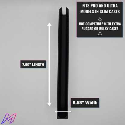 MATERIUM Grenadier slim phone holder dimensions 7.60 inch length by 0.58 inch width, fits iPhone Pro and Ultra in slim cases