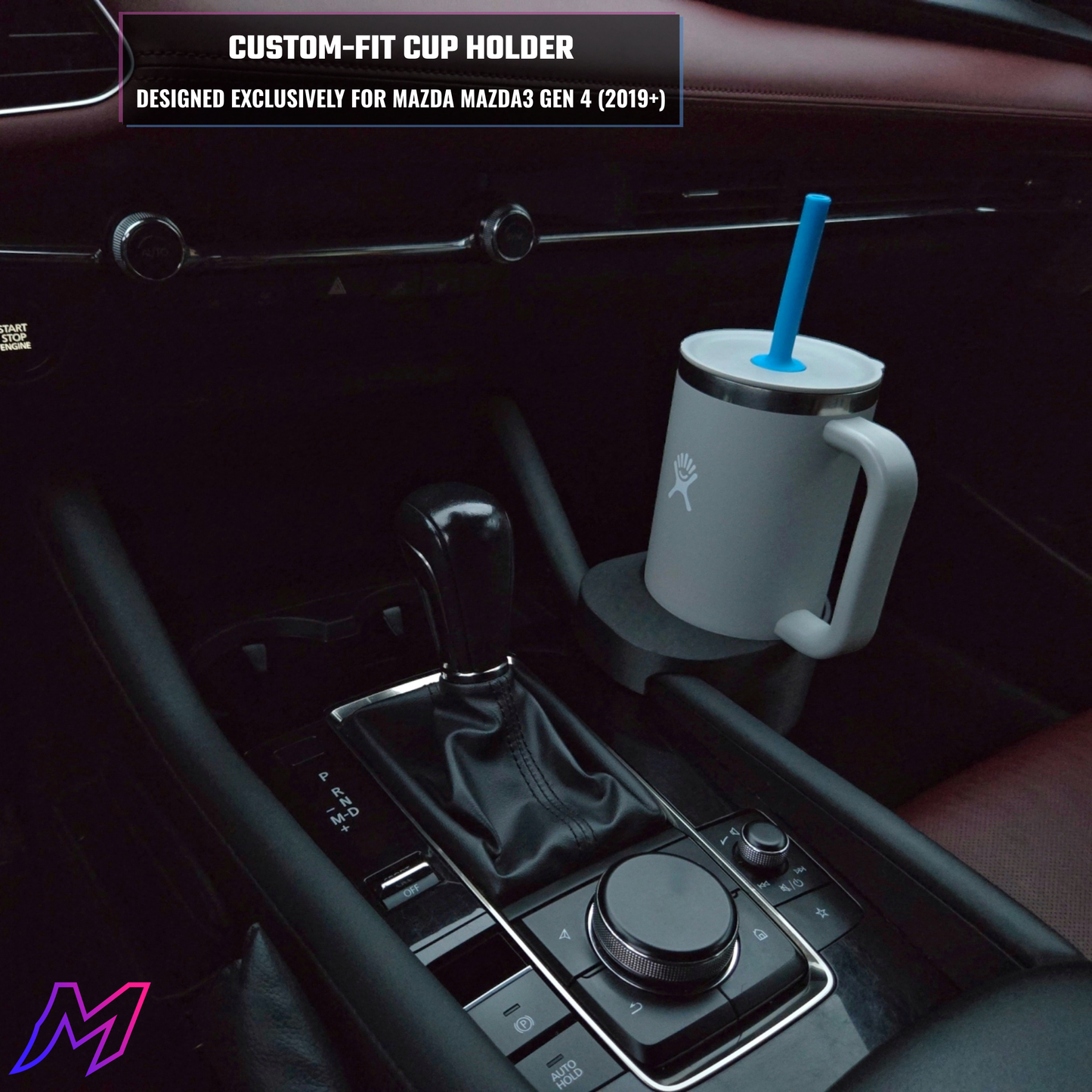 Mazda3 Water Bottle Holder | Gen 4 2019-2026 | Custom Console Fit