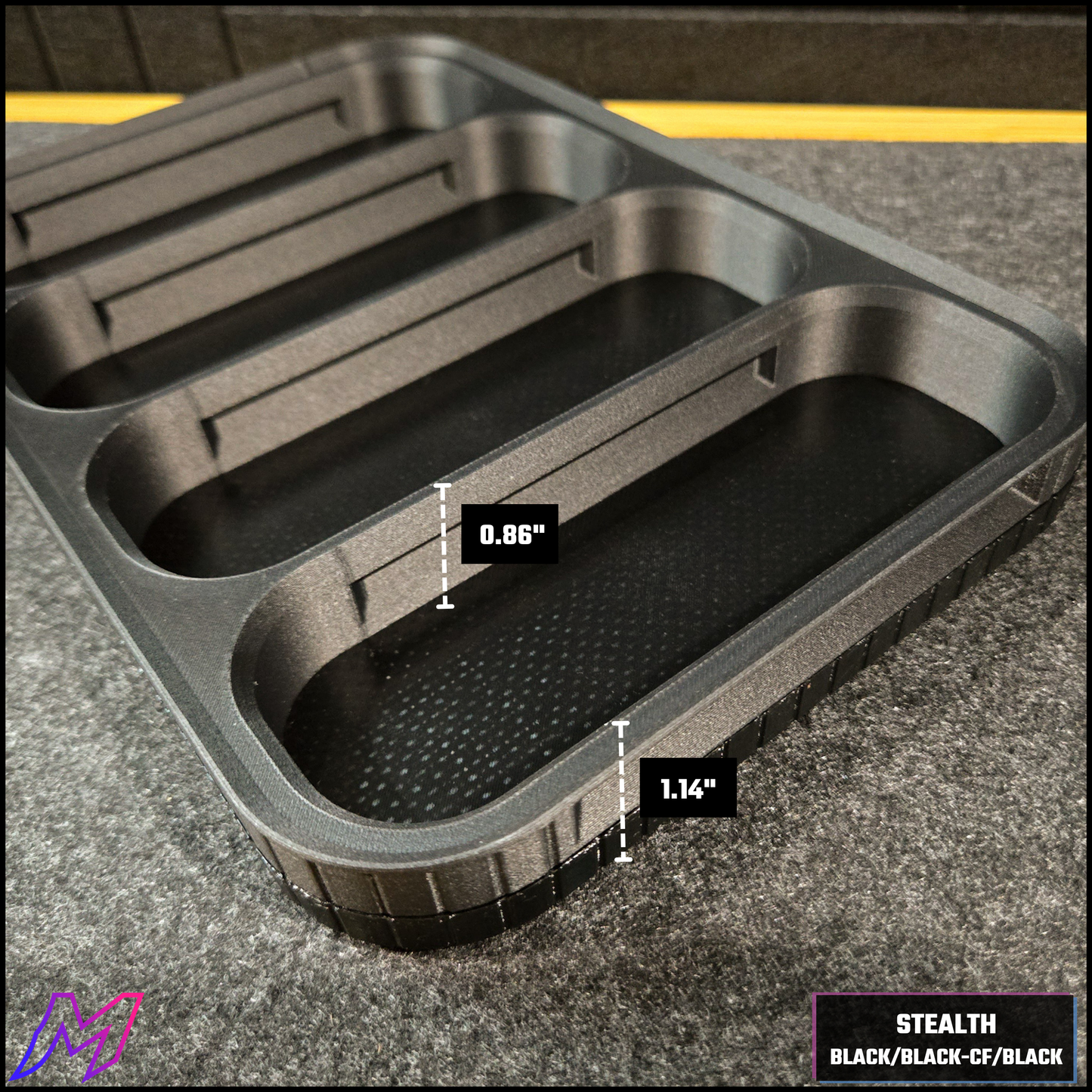 MATERIUM Vanguard Catch Stealth interior slot dimensions, 6.06 inch length by 1.14 inch depth